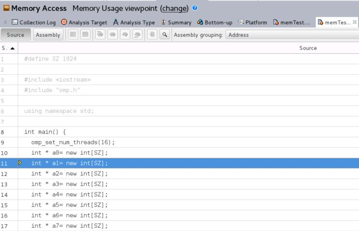 Memory Object Identification Assembly view also