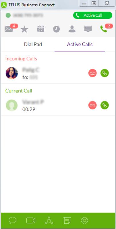 Call Management Call Management features display of a Current Call and a Call on Hold.