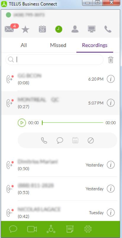 The tiny arrows indicate whether the call is inbound or outbound.