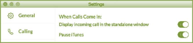 Calls Menu Incoming. The Calls menu allows quick access to many desktop settings. Click To do this... Calls Incoming Display incoming call in the standalone window.