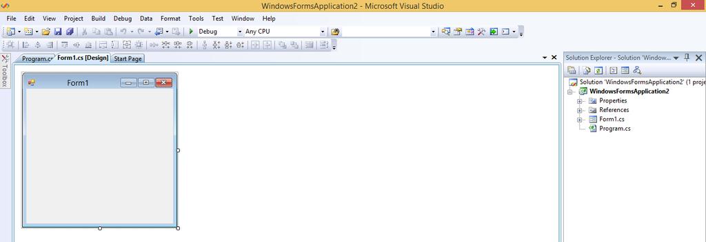 Creating windows forms application using visual studio 2008 To do this follow the following steps: 1. Open Microsoft visual studio 2008 application 2.