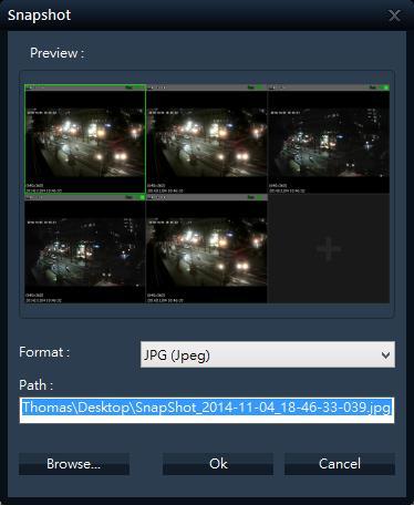 Exporting Single Images You are able to export single still images from selected cameras.