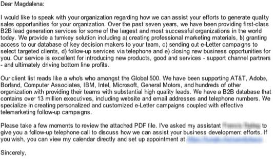 Mistake #1: From: Abc Company Emails from a person not a company. Send out your emails with your full name instead of your business name in the FROM field.