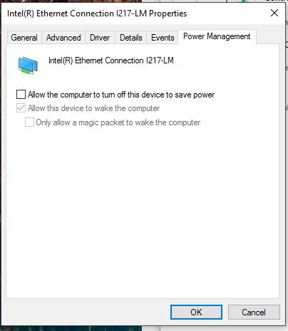 PAGE: 9 of 23 Click on the Power Management tab. Deselect the Allow the computer to turn off this device to save power check box and then click OK.