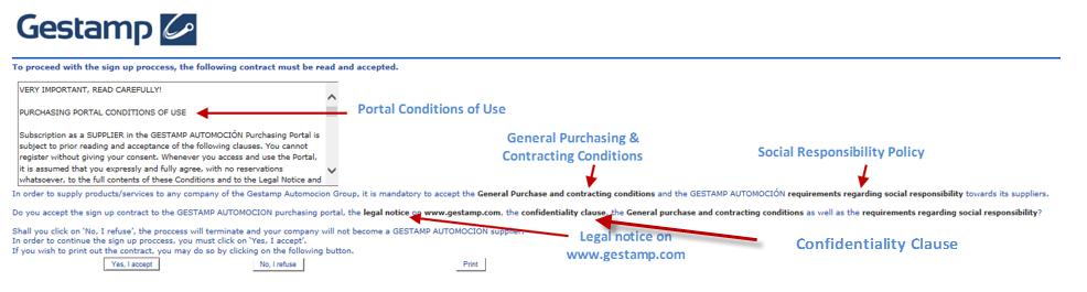 2 Registration process Step by Step Suppliers need to accept the following documents to proceed.