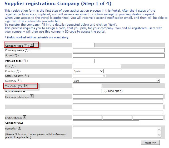 2 Registration process Step by Step STEP 1: Fill in all mandatory fields (marked with *)