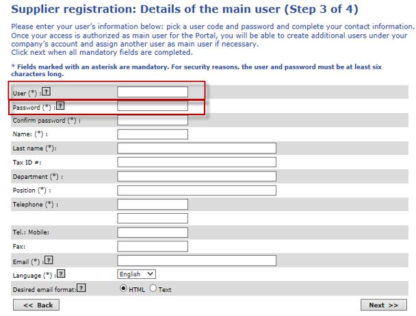2 Registration process Step by Step STEP 3: Fill in all necessary fields to