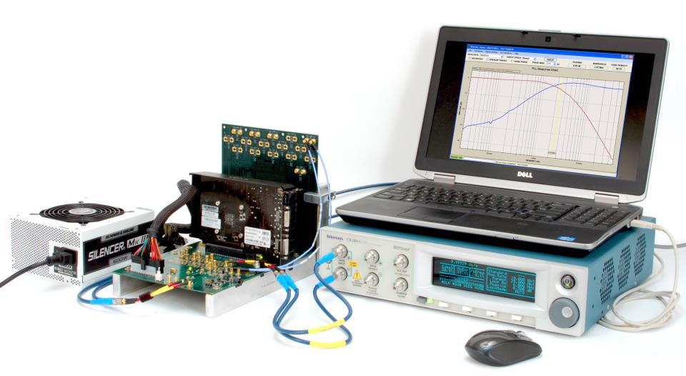 Effective Instrument for PLL Testing For PLL testing use a setup that requires single instrument The method is based on modulating the 100MHz reference clock and