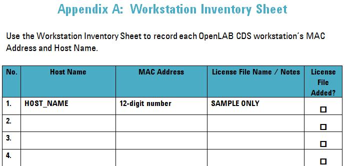 3. Click the Administration tab. 5. Locate the workstation s Host Name and the MAC Address. (If you are upgrading from OpenLAB CDS A.01.
