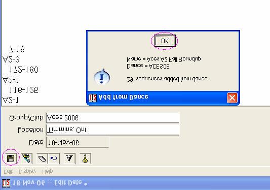 Select the dance that you wish to import into the date and click on the OK button. This will cause the used sequences from that dance to be recorded in the date entry, as shown below: Figure 19.