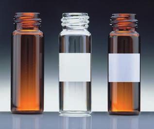 Vials are made from clear, Type borosilicate, expansion glass or amber, Type, borosilicate, 5 expansion glass for light sensitive applications. Vials are packed 00 per tray.