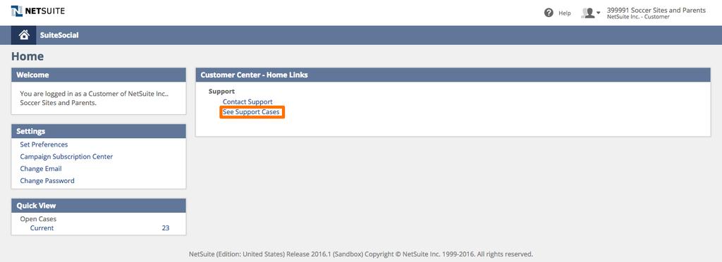 1.4 Viewing Cases To check the updates and status of your cases, click on the See Support