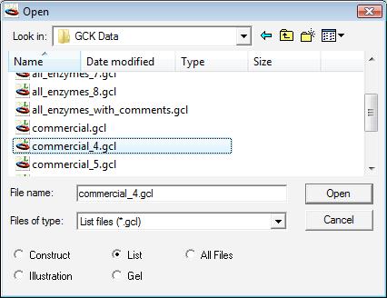 List Window Opening List Files Opening List Files List files can be opened by choosing File > Open, and pressing the List button as shown in Figure 4.2, page 4-2.