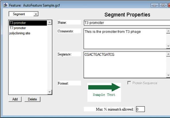AutoFeature Window Segment AutoFeatures Segment AutoFeatures In addition to regions as just discussed, AutoFeatures can also be segments, as shown in Figure 7.2, page 7-4.