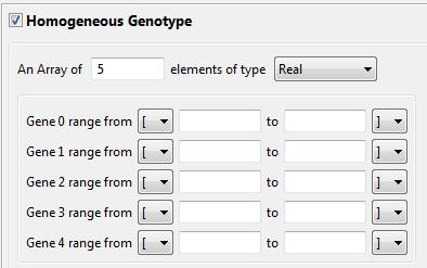 genes the value that you provide for the first gene will be propagated to the rest of empty ranges but you can