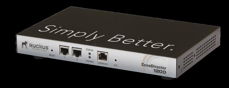 FULL-FEATURED SMART WIRELESS LAN CONTROLLER The Ruckus Wireless ZoneDirector 1200 is Ruckus centrally managed Smart Wireless LAN (WLAN) system developed specifically for small-to-medium enterprises