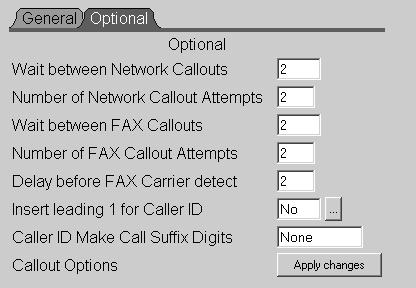 Callout Options Number of Non-Pager Callout Attempts - This value sets the number of times that the Voice Mail will redial an unacknowledged notification call, a notification call to any busy number,
