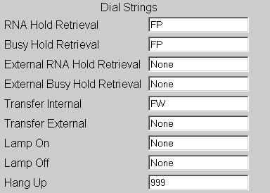System Options 3) Click the Dial Strings tab on the System Options screen: All Dial Strings can contain the following special characters: F - Flash W - Wait for dial tone S - Wait for any type of