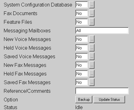 Backing Up the Voice Mail Database Backing Up the Voice Mail Database When you perform a Local Backup procedure, you copy Voice Mail system files from the active database and save them to a backup