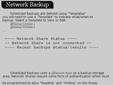 Scheduling Automatic Database Backup Scheduling Automatic Database Backup If a shared drive is available on the network, the Voice Mail database can be backed up automatically according to a preset