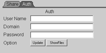 Scheduling Automatic Database Backup 5) Click the Auth tab. 6) Enter the user name, domain name and password for permission to access the shared drive. Then click the Update button.
