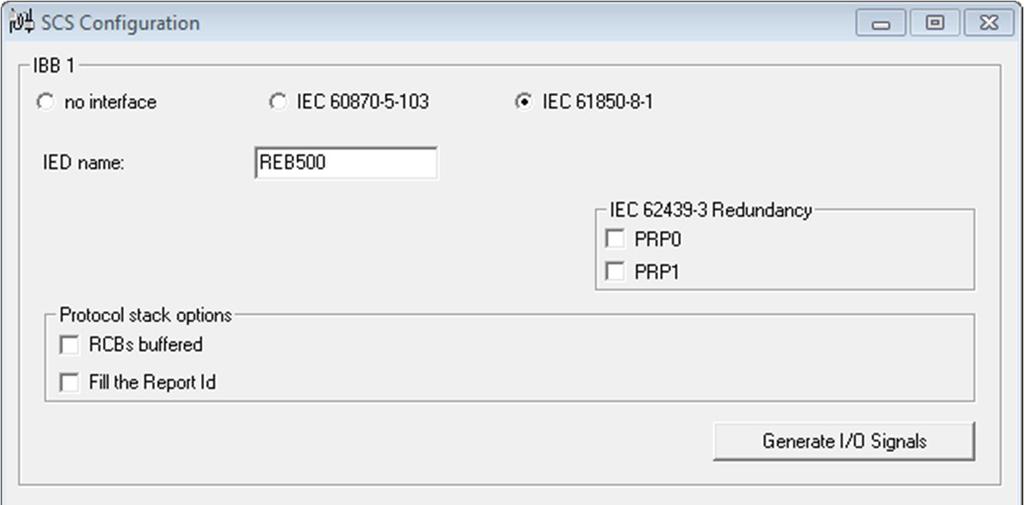 Section 2 Interbay bus functions 1MRK 511 342-UEN Figure 1 Dialog for configuring the communication Table 1 Configuration of IEC 61850-8-1 Setting Description Default setting IED Name 61850 Name of
