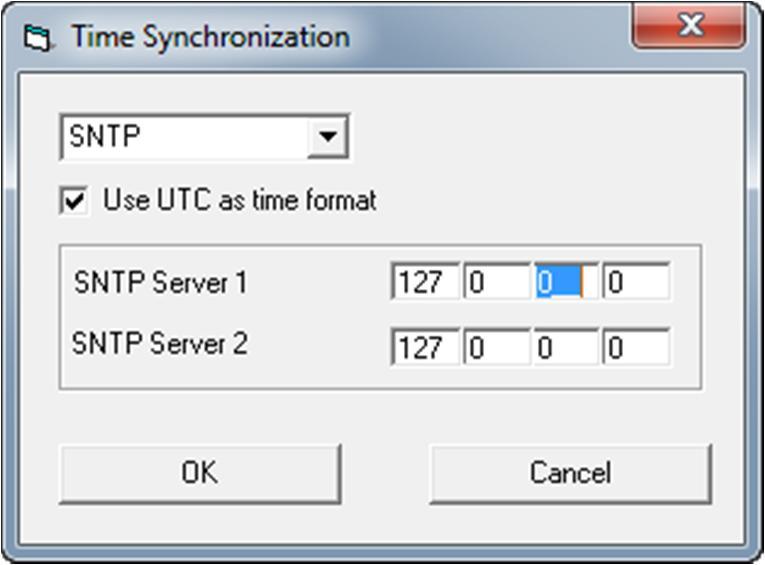 if 61850 is used UTC UTC must be selected if 61850 is used No See Screenshot See Screenshot None SNTP1 TCP/IP Address