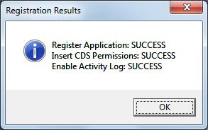 Click REGISTER AIC to execute the settings. 5. A message window will open that reports the successful registration; please confirm with OK. Fig.