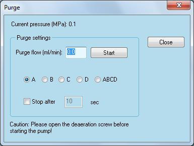 chosen in the pump configuration. The pump will automatically shut down its operation when the measured pressure is outside the set limits. MIN: Enter the minimum pressure allowable for your pump.