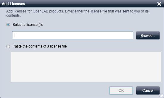 10 OpenLAB EE License overview 2. Click BROWSE to select the path.