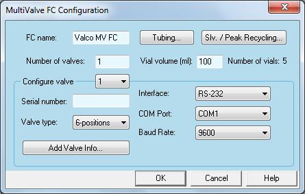 172 OpenLAB Preparative Option VIAL VOLUME: The rack dependent value will be displayed automatically.