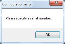 20 Setup and Control of KNAUER HPLC Systems the last 4 digits. If you try to click OK without a serial number, the following message will appear. Fig.