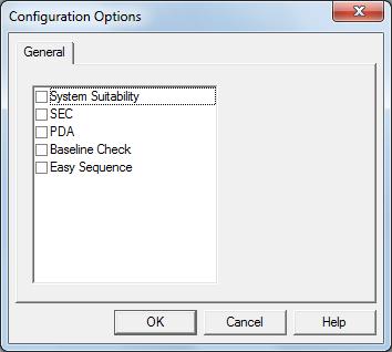 If you try to exit the configuration dialog box with OK and one or more instruments are still not configured, an appropriate message will appear.