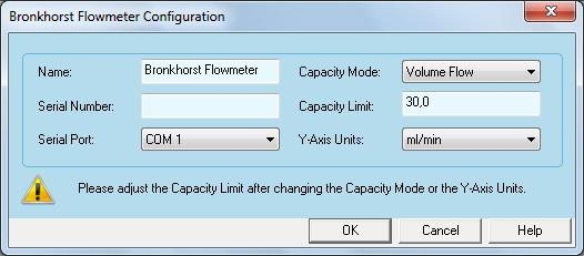 Configuration Flowmeter Select the flowmeter in the Configured Modules window, double-click the icon and complete the configuration dialog box. Fig. 79 GJC Flowmeter configuration window Fig.
