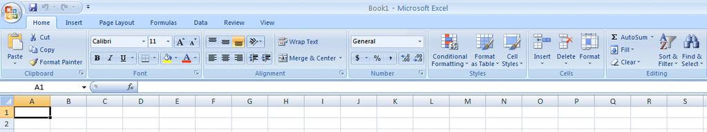 Creating an Excel 2007 Spreadsheet Created: 12 December 2006 Starting Excel 2007 In the following exercises you will learn some of the necessary steps to create a spreadsheet using Microsoft Excel