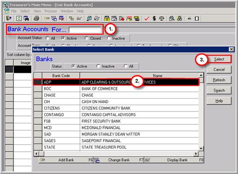 CHANGING COLUMN WIDTHS List Windows, such as List Treasurer s Redemption Batch window, display data in a series of columns and rows.
