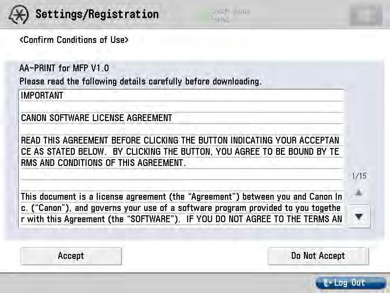 7. Read and confirm the License Agreement click [Accept].