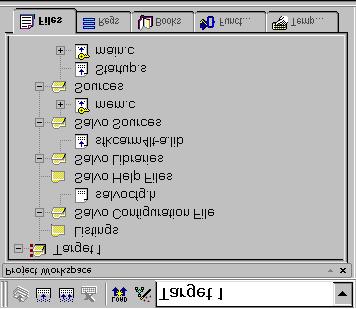 When finished, select OK, and your project window should look like this: Figure 15: Project Window for a Library Build Tip The advantage of placing the various project files in the groups shown above