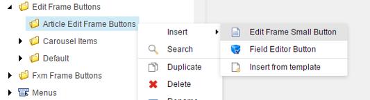 floating toolbar with a single reference. Even if there is only one button that needs to be added to the Edit Frame, a folder must still be referenced. 2.