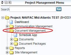 4. DOCUMENT MANAGEMENT 4.1. Background The Document Management section of ecms is found in the Navigation Pane on the left side of the screen.