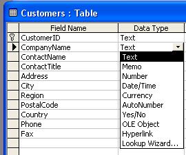 PAGE 5 - ECDL MODULE 5 (USING MICROSOFT ACCESS XP) - MANUAL 5.1.1.2 Understand how a database is organised in terms of tables, records, fields, and with field data types, field properties.