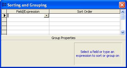 PAGE 80 - ECDL MODULE 5 (USING MICROSOFT ACCESS XP) - MANUAL 5.5.1.3 Group data under a specific heading (field) in a report in ascending, descending order.