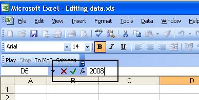 ECDL Module Four - Page 32 You can then make your changes and then click on the enter icon (green tick) besides the Formula bar. Method Two: Called 'in place editing'.
