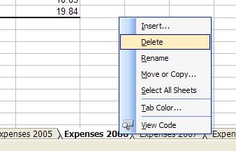 ECDL Module Four - Page 56 You can then type over the existing worksheet name, which will become highlighted. In this case the worksheet name Expenses 2003 has been used.