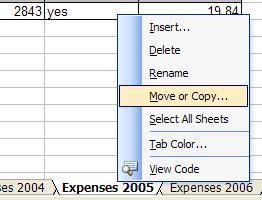 A copy of the worksheet tab will be displayed. Experiment with this method for copying worksheets within a workbook.