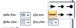 Click on the line and then right click on the line. From the popup menu displayed select the Format Shape command.
