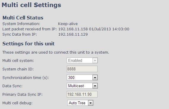 Enable the Multi cell debug option if the system administrator wants some Multi cell related logs to be catalogued by the system.