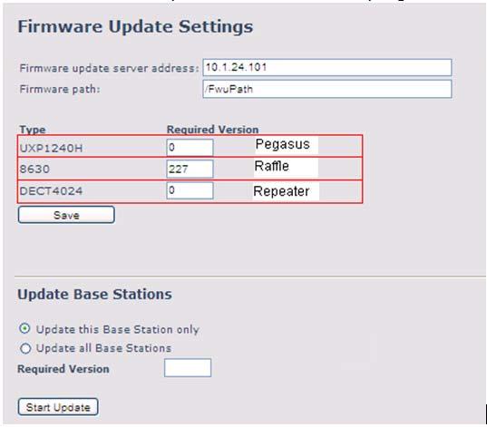 8.4 Firmware Update Settings Scroll down and Click on Firmware Update url link in the SME VoIP