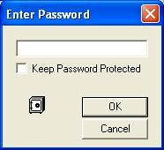 55 Configure Password Dialog Each time a configuration command of the program menus is selected; you will then be prompted to enter this password.