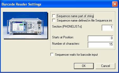 22 Barcode Reader Setting It is possible to use a barcode reader to control the program.